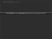 Tablet Screenshot of alifosterpatterns.com